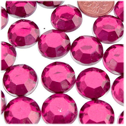 The Crafts Outlet 72pc Rhinestones Round 20mm - Flatback Beer Brown