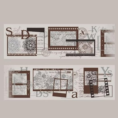 3pcs Vintage Lace Tape Cutout Art Lace Black White Stickers Roll Sticker PET Reusable Exquisite Lace Floral Film Pattern Tape for DIY Scrapbook Album Journal Photo Frames Decor