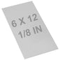 6061 T651 Aluminum Sheet Metal 6 x 12 x 1/8 (0.125”) Inch Plain Thin Aluminum Plate Covered with Protective Film, Heat Treatable Rectangle 3MM Aluminum Metal Plate for Industrial, Crafting
