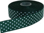 Polka Dot Grosgrain Ribbon 25 Yard Each Roll 100% Polyester (1", Dark Green)