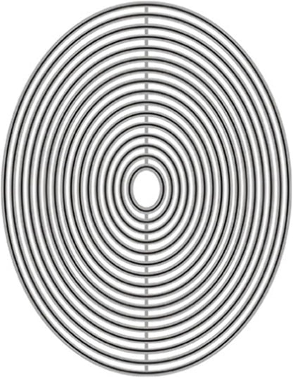 Cutting Dies Metal Stencils Scrapbooking Tools Flowers Lace Frame DIY Embossing Template for Paper Card Making Album Arts Crafts Supplies (Oval Set-14.5x11.2cm)