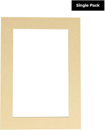 8x10 Mat for 6x8 Photo - Precut Tan Picture Matboard for Frames Measuring 8 x 10 Inches - Bevel Cut Matte to Display Art Measuring 6 x 8 Inches - Acid Free ONE MAT