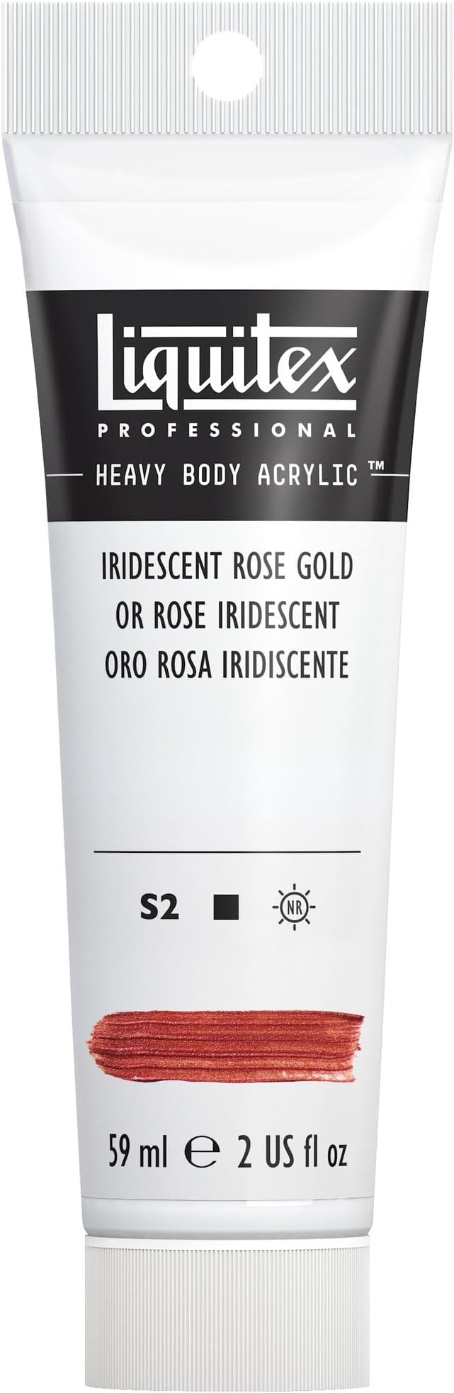 Liquitex Professional Heavy Body Acrylic Paint, 2-oz (59ml) Tube, Iridescent Rose Gold