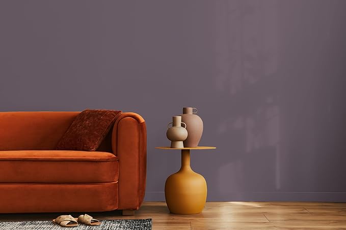 EVOLVE Paint & Primer: Environment-friendly, Low Sheen with One-coat Coverage for Interior & Exterior surfaces (Gentle Plum, 5-Gallon)