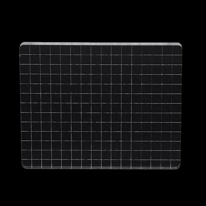 Clear Acrylic Stamp Blocks, 5.12" * 6.3" Acrylic Stamping Block Tool Clear Stamp with Grid Lines for Photography Props Scrapbooking Crafts Card Making