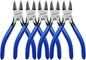 Wire Cutters 5", 5 Pack KAIHAOWIN Precision Flush Cutters Ultra Sharp Wire Cutters for Crafting Side Cutters Wire Snips Spring Loaded Dikes Wire Cutter for Jewelry Making, Blue with Black Handle
