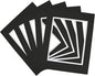Golden State Art, 11x14 Double Mats for 8x10 - for Photos, Pictures, Frames - Acid-Free, 5 Pack, Black Over White