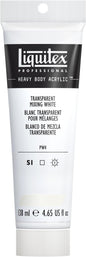 Liquitex Professional Heavy Body Acrylic Paint, 4.65-oz (138ml) Tube, Transparent Mixing White