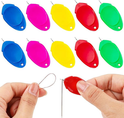 10 Pcs Needle Threader for Hand Sewing,2025 New Upgraded Automatic Sewing Machine Needle Threader Tool,Embroidery Simple Needle Threader,Automatic Threading Aid Needle Threader Tool