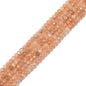 Natural Sunstone Beads 4x2mm 120pcs Faceted Rondelle Loose Semi Gemstone Beads for Jewelry Making Design