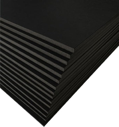 Black Foam Board 12 x 18 x 3/16" (5mm) Inch, 15 Pack Acid-Free Foam Core Poster Board Sheets for Art, Crafts, Presentation, Vision Board, Signboard, and Party Decorations