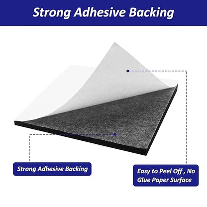 Foam Padding Sheets with Adhesive Backing - 1/4" Thick Self Stick Neoprene Insulation Foam,1/4 Inch Thick X 4 Inch Long X 4 Inch Wide (4, 1/4Inch x 4Inch x 4Inch)