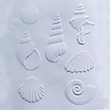 Mvchifay Cutting Dies for Card Making Metal Die-Cuts Scrapbooking Tool Hollow Frame DIY Craft Punch Template Embossing for Paper Album Decor (6-Shell Conch 11.1x9.7cm)