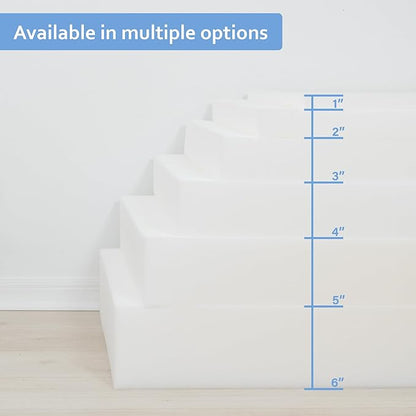 GoTo Foam 3" Height x 30" Width x 72" Length 35ILD (Semi-Firm) Upholstery Cushion Made in USA