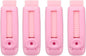 PATIKIL 4 Pack Erasers, Sliding Retractable Eraser Push Pull Cute Pencil Erasers Soft Large Easy to Clean with Plastic Sleeve for Sketching Drawing Artists Teacher Pencils, Pink