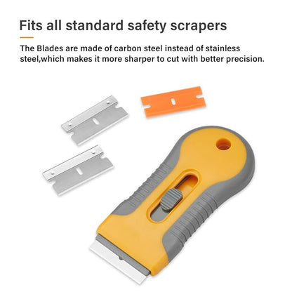 WEGAZ-100PCS Single Edge Razor Blades,Industrial Safety Razor Blades,Individually Packed, Used for Scrapers and Cutting Tools