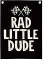 Race Car Room Decor, Rad Little Dude Linen Canvas Banner for Boy Room Decor, Playroom Toddler Boys Bedroom Kidsroom Decor 18x25 Inch