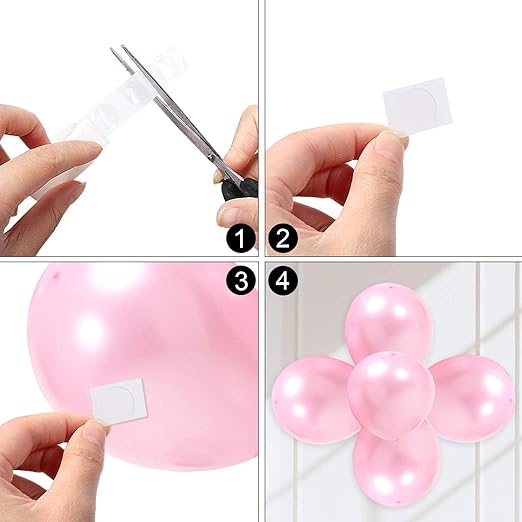 UPINS 800 Pcs Point Dots Balloon Glue Removable Adhesive Point Tape, 8 Rolls Double Sided Dots Stickers for Craft Wedding Decoration