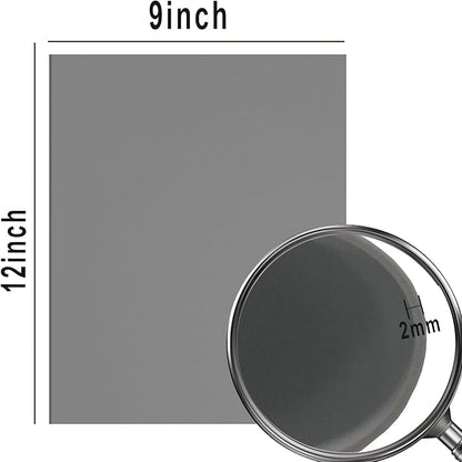 QIDIWIN EVA Foam Craft Sheets - 9x12 Inch 2mm Thick Versatile Non-Adhesive Foam for DIY, Cosplay, Scrapbooking, Classroom Projects - Durable, Flexible, Perfect for Crafting, 12 Pack(Grey)