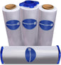 International Plastics Co. 18" Stretch Film/Wrap 1500 feet 7 Layers 80 Gauge Industrial Strength up to 800% Stretch 20 Microns Adhering Packing Moving Heavy Duty (Clear, 4 Pack - Tension Handles)