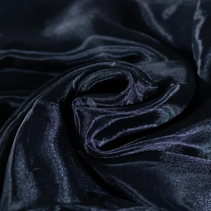 Fynite Black Organza Fabric by The Yard | 10 Yard Long | 44" Wide | Bridal Soft Sheer Organza Tulle for DIY Wedding Dress Fashion Craft Decorations