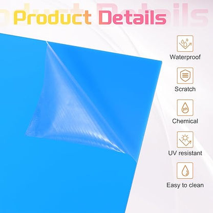 uxcell 4Pcs Acrylic Sheets 8x8 Inch Acrylic Panel 1/8 Inch-3mm Plastic Board for Picture Frames Sign Holders DIY Display Projects Craft, Blue