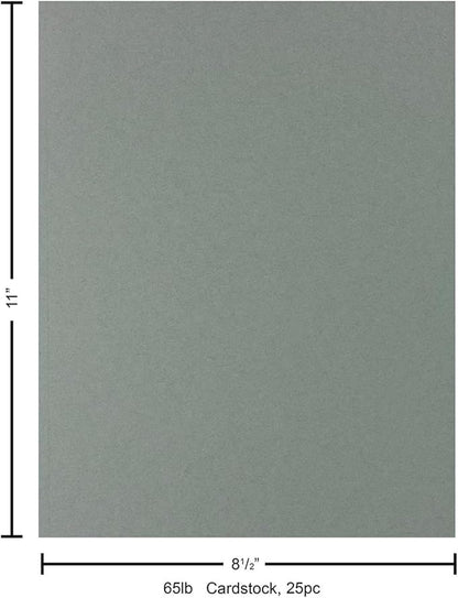 PA Paper Accents Stash Builder Cardstock 8.5" x 11" Storm Blue, 65lb colored cardstock paper for card making, scrapbooking, printing, quilling and crafts, 25 piece pack