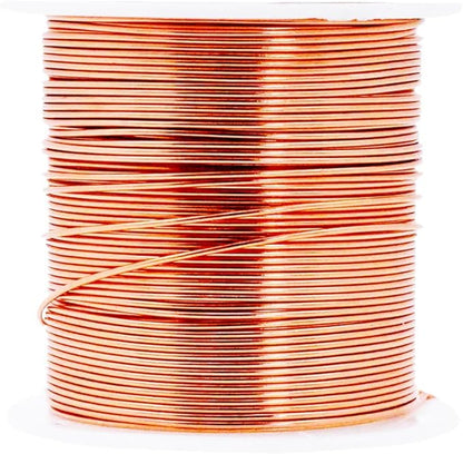 Mandala Crafts 20 Gauge Anodized Aluminum Craft Wire for Jewelry Making - 450 FT Colored Flexible Silver Copper Gold True Blue Purple Pink Wire - Bendable for Bonsai Armature Crafting Sculpting