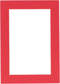 Poster Palooza 8x10 Mat Bevel Cut for 6x8 Photos - Acid Free Cardinal Red Precut Matboard - for Pictures, Photos, Framing - 4-ply Thickness