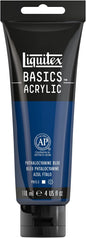 Liquitex BASICS Acrylic Paint, 118ml (4-oz) Tube, Phthalocyanine Blue