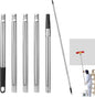 Extension Pole 71inch Adjustable Paint Rollers Brush Extension Pole 5 Pieces Stainless Steel Pole for Window Squeegee Ceiling Cleaning Tools