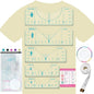 Vowlove T-Shirt Ruler Guide Alignment Tool to Center Designs, All Size Tshirt Measurement Tool for Heat Press Accessories, Left Chest Logo, DTF, Sublimation Blanks, Heat Transfer Vinyl HTV