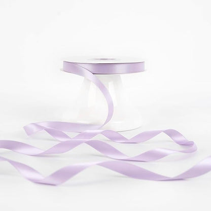 HUIHUANG Light Purple Satin Ribbon 1/2 inch Continuous 50 Yards Lilac Double-Faced Satin Ribbon for Gift Wrapping, Bows, DIY Crafts, Flower Bouquet, Wedding Bridal Shower Decor, Holiday Decor