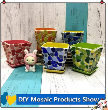 1.1LB Irregular Ceramics Mosaic Tiles, Mosaic Pieces Stones for DIY Mosaic Making Craft Hobby Arts Home Wall Decoration (Red)