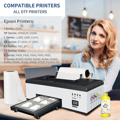 DTF Ink Yellow 500ml - Premium Heat Transfer Ink Conversion Kit Refill for L1800, I3200, R1390, XP600, R2400, L800, 1430, P400, P800, R2000, XP-15000 Printers, for DTF Film
