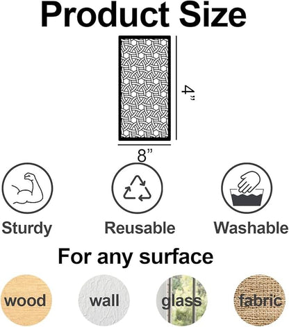 Stencils for Crafts Reusable Texture Stencils Background Stencil Leaf Floral Templates for Painting on Wood Furniture Card Canvas Scrapbook(Border Stencil 04/18p)