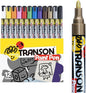 TRANSON 12 Colors Permanent Paint Markers for Fabric Rock Craft Diy Painting Medium Tip Oil Based Waterproof