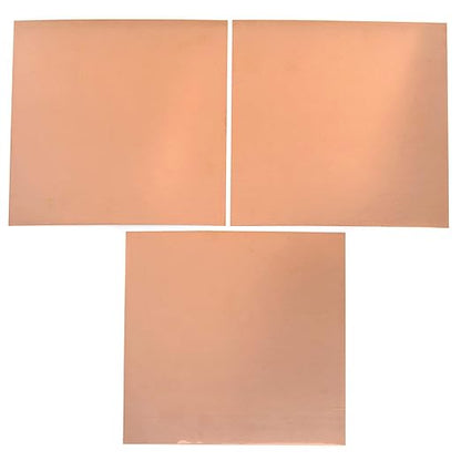EAGLE 1: 12" x 12" 26 Gauge Sheet Metal Squares (3 Pack Per Order, Multiple Colors) Great for Arts, Crafts, DIY Home or Work Projects (6" X 6", Copper)