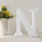 Wood Letters 4.3 Inch, White Unfinished Wood Letters for Graft, Wooden Letters for Wall Decor, Standing Letters for Bedroom, Home, Birthday, Party, DIY Graft (N)