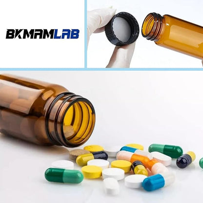 30ml Amber Small Glass Vials 30pcs with Screw Caps(30pcs)