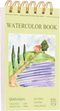 Watercolor Paper Pad 3.5x5.5 Inch | 30 Sheets 140lb/300g,Spiral-Bound, Tear-Resistant & No-Bleed | Artist-Grade for Water Color Paper/Ink | Compact Travel Sketchbook (Adults, Students, Outdoor)