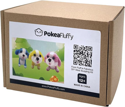 Needle Felting Kit, 3 Pcs Dog Wool Needle Felting Kit for Beginners & Adult, Animal Doll Making Set with Video Instruction, Craft Party Supplies, Tools & Foam Pad, DIY Home Decor, Birthday Gift