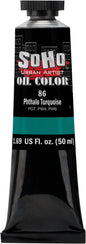 Soho Urban Artist Oil Paint - Phthalo Turquoise, 50 ml Tube - Best Valued Oil Colors for Painting, Excellent Pigment Load