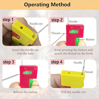Automatic Needle Threader Set New Sewing Machine Accessories Plastic Auto Needle Threading Device Gifts for Mom and Neighbours (15 Pieces)