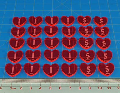 LITKO Dungeon Wound Tokens, Fluorescent Pink (30)