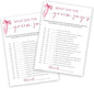Wedding Shower Games Cards, What Did The Groom Say, Bridal Shower Games 25 Guests, Engagement Party Wedding Games for Guests, Pink Ribbon Bow Wedding Party Supplies - E12