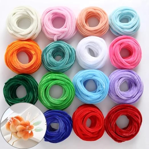 100 Pieces Pipe Cleaners Chenille Stem, Solid Candy Pink Color Pipe Cleaners Set for Pipe Cleaners DIY Arts Crafts Decorations, Chenille Stems Pipe Cleaners (Light Pink)