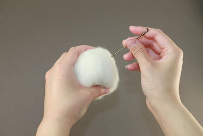 Woolbuddy Felt Balls – 20pcs Large 2.7” White Wool Pom Poms with Drawstring Bag – White Felt Balls for Crafts, DIY Garland, Christmas Ornaments, Needle Felting Projects