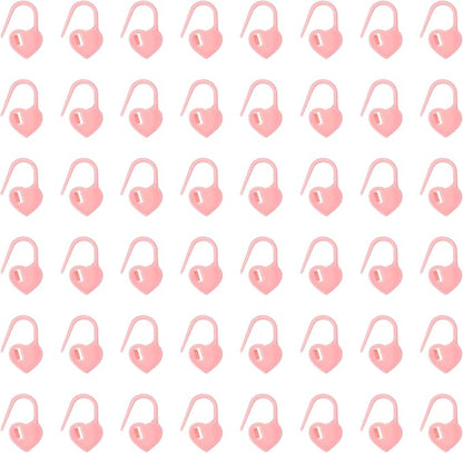 uxcell 200pcs Stitch Markers for Crocheting, Heart Shaped Crochet Marker Needle Clip Counter for Knitting Clothing Tag DIY Craft,Pink