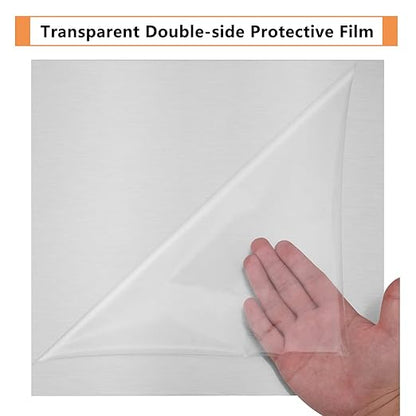 6061 T651 Aluminum Sheet Metal 12" x 12" x 0.04"(1mm) Flat Plain Thin Aluminum Sheet Plate Covered with Protective Film, Heat Treatable Rectangle Aluminum Metal Plate for Crafting, Industrial